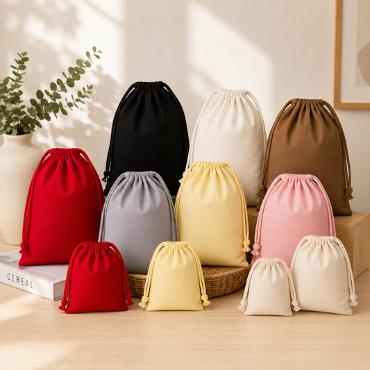 Environmentally Friendly Drawstring Cotton Storage Bag