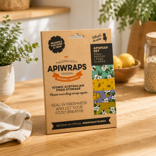 Reusable Beeswax Food Wraps – 4 Pack