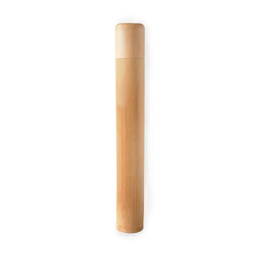 Bamboo toothbrush travel case