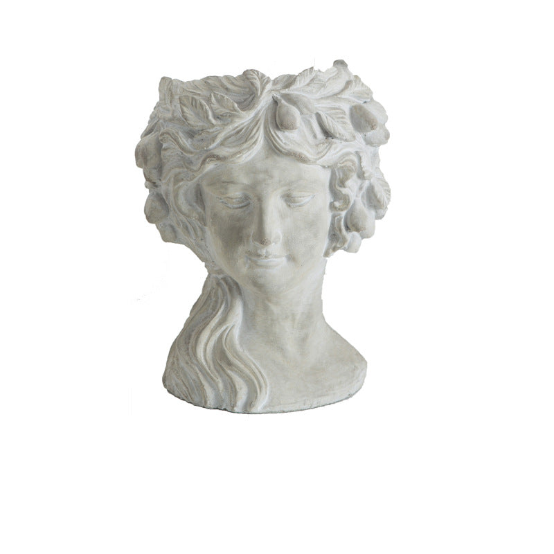 Statue Portrait Decor Flowerpot