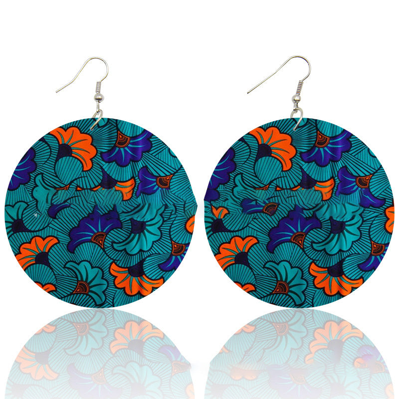 Painted Wood Earrings