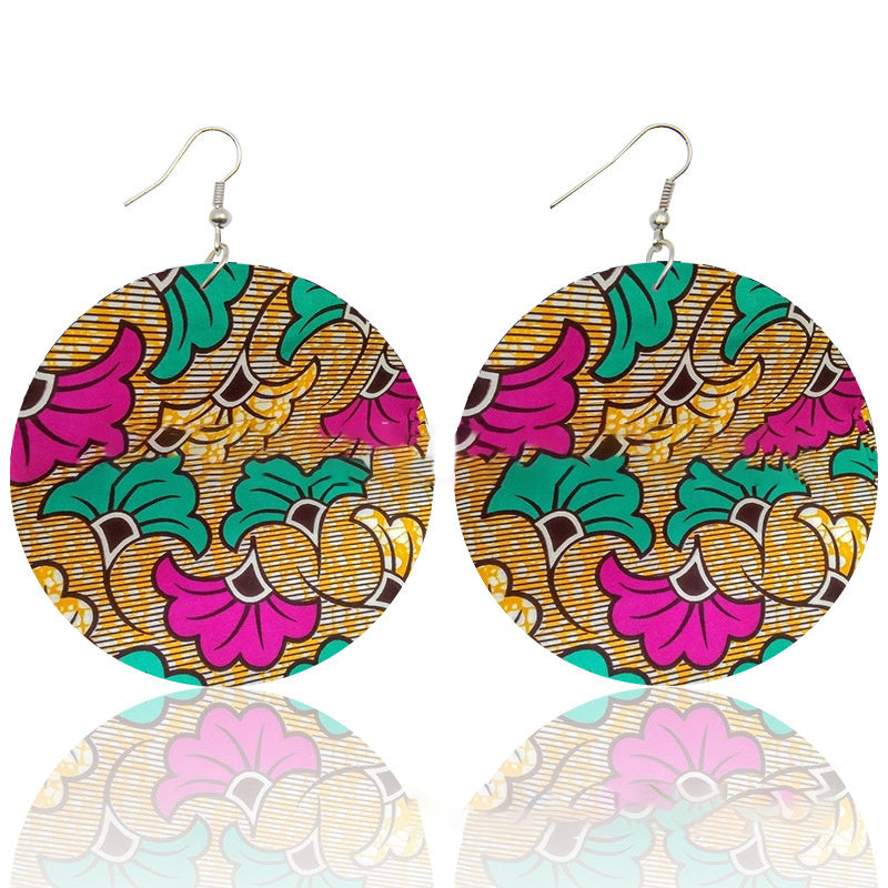 Painted Wood Earrings