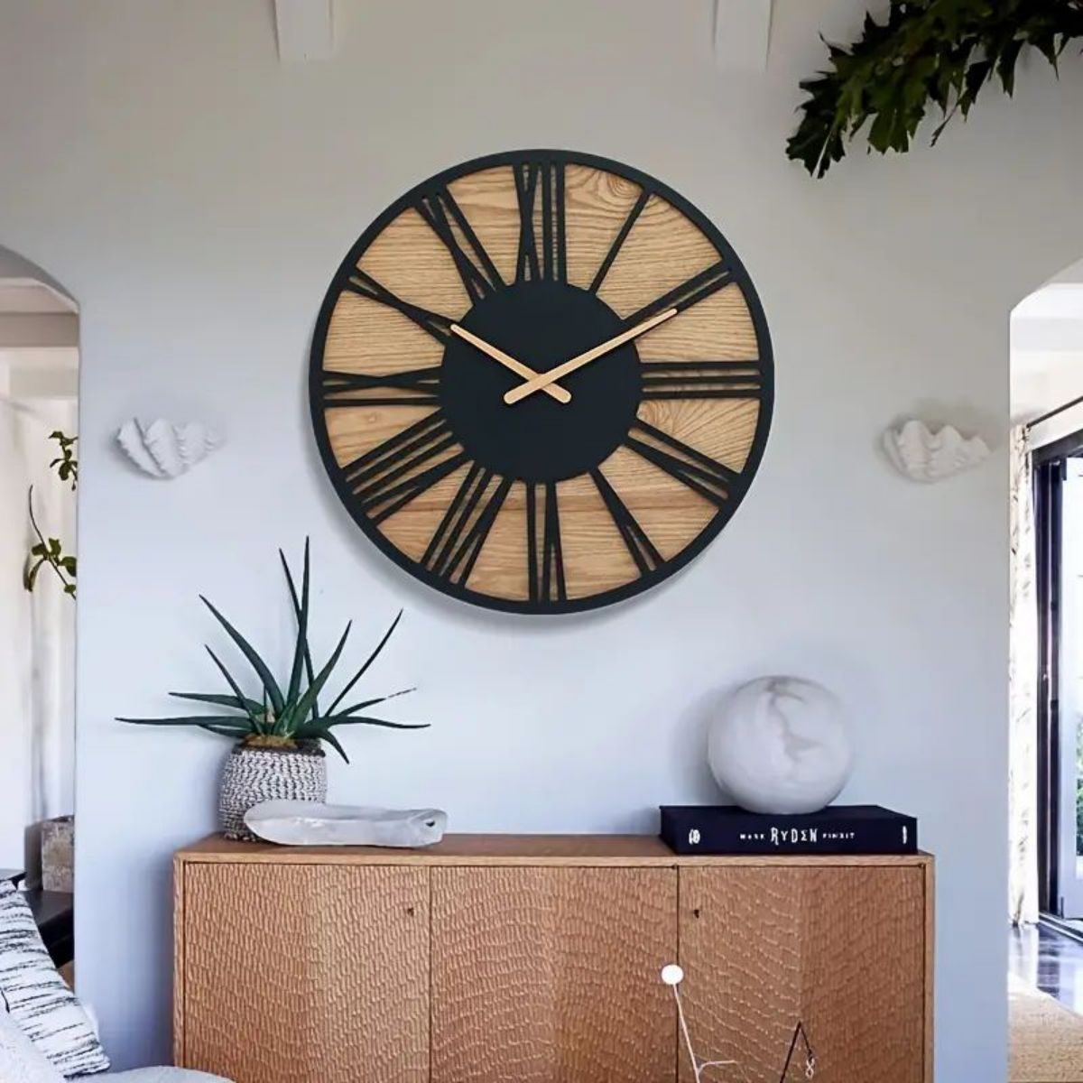 Retro Wood Wall Clock