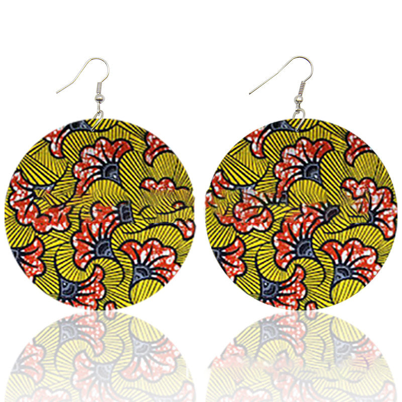 Painted Wood Earrings