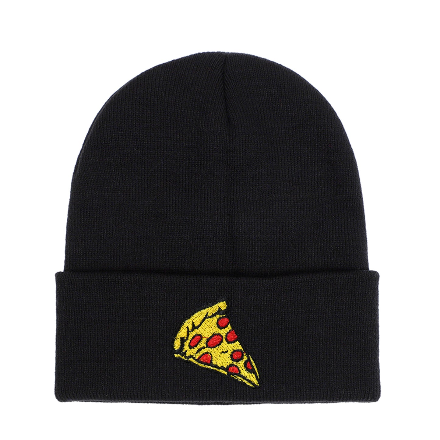 Pizza Embroidered Knitted Hat