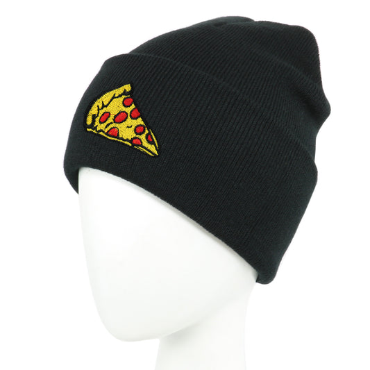 Pizza Embroidered Knitted Hat