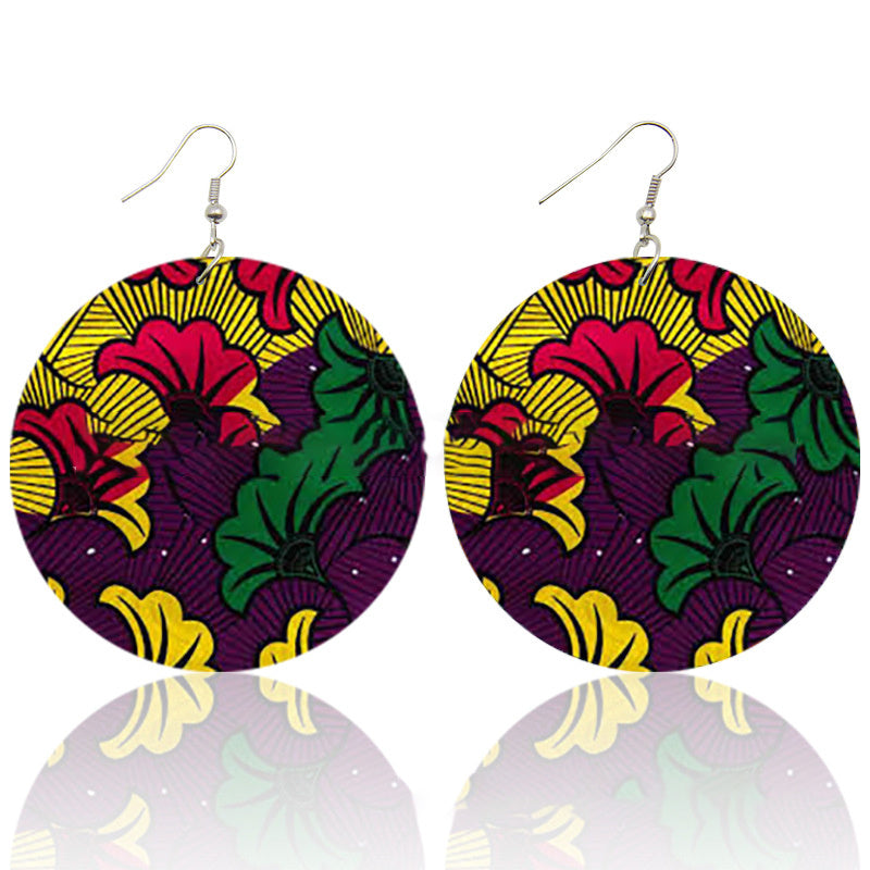 Painted Wood Earrings