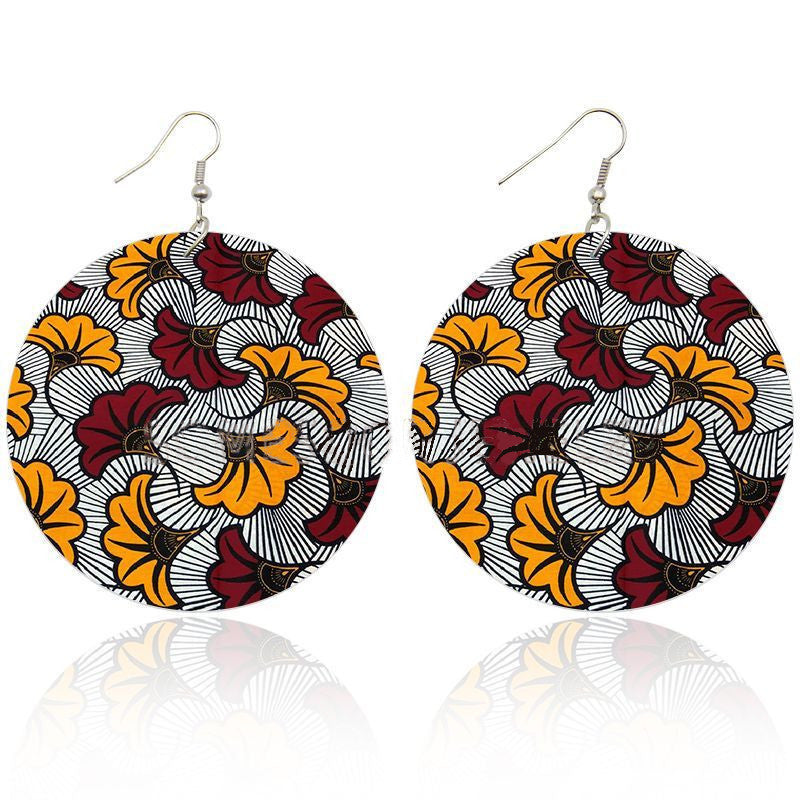 Painted Wood Earrings