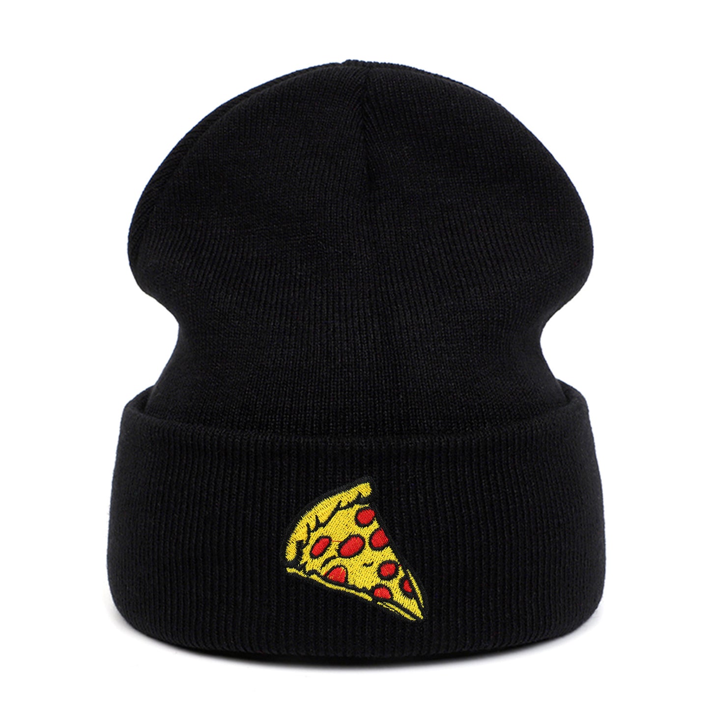 Pizza Embroidered Knitted Hat