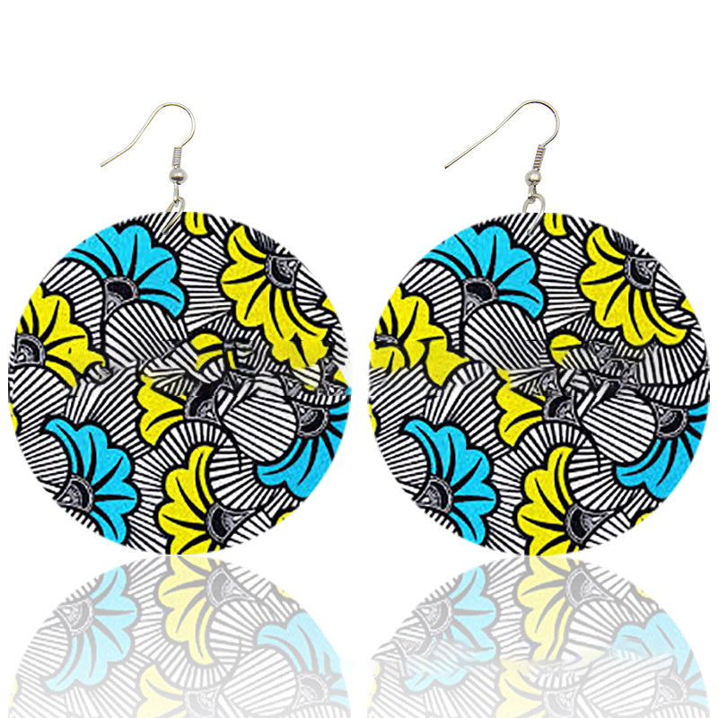 Painted Wood Earrings