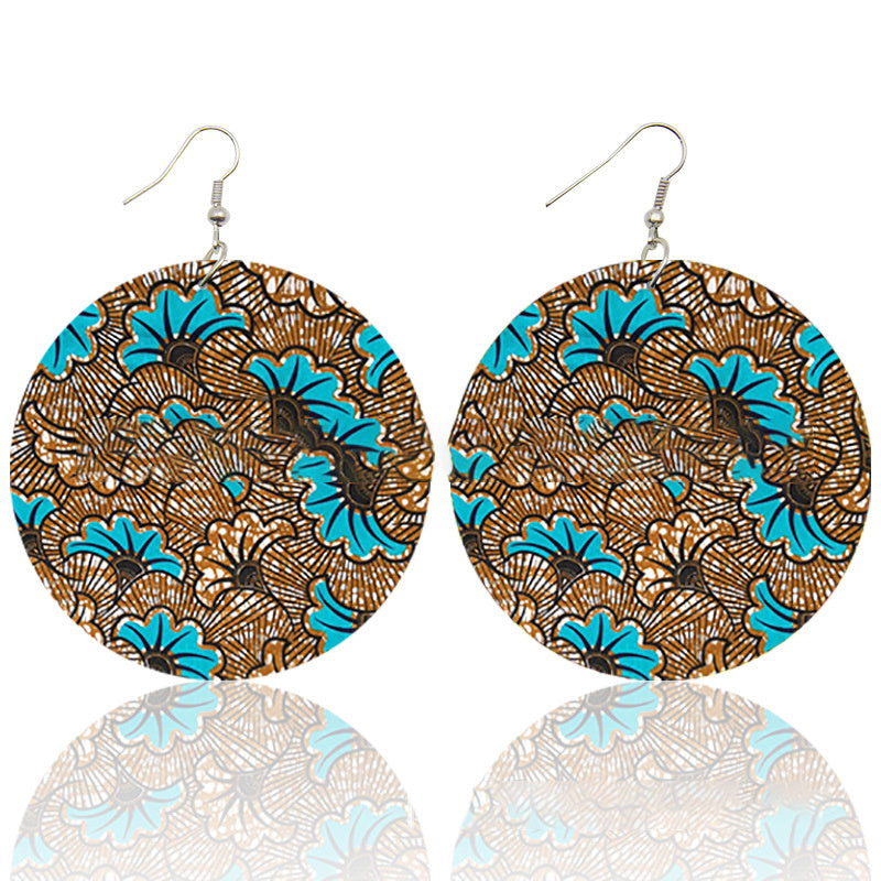 Painted Wood Earrings