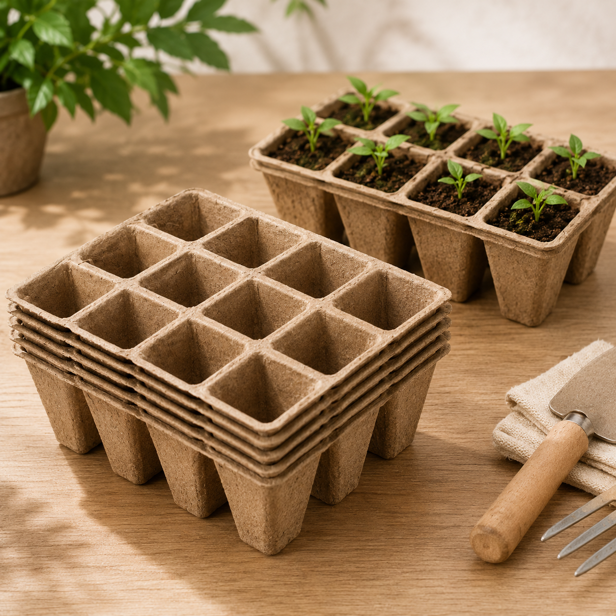 Biodegradable Seedling Nursery Pots 12-Hole