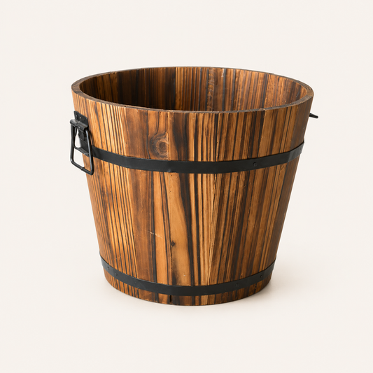 Carbonized Anticorrosive Solid Wood Flower Pots