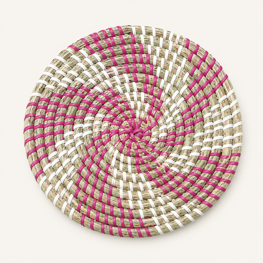 Environmentally Friendly Woven Straw Dining Coasters