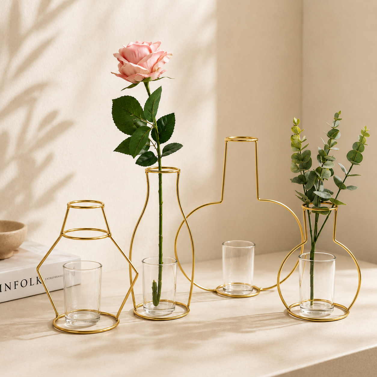 Metal Wire Vase Ornaments