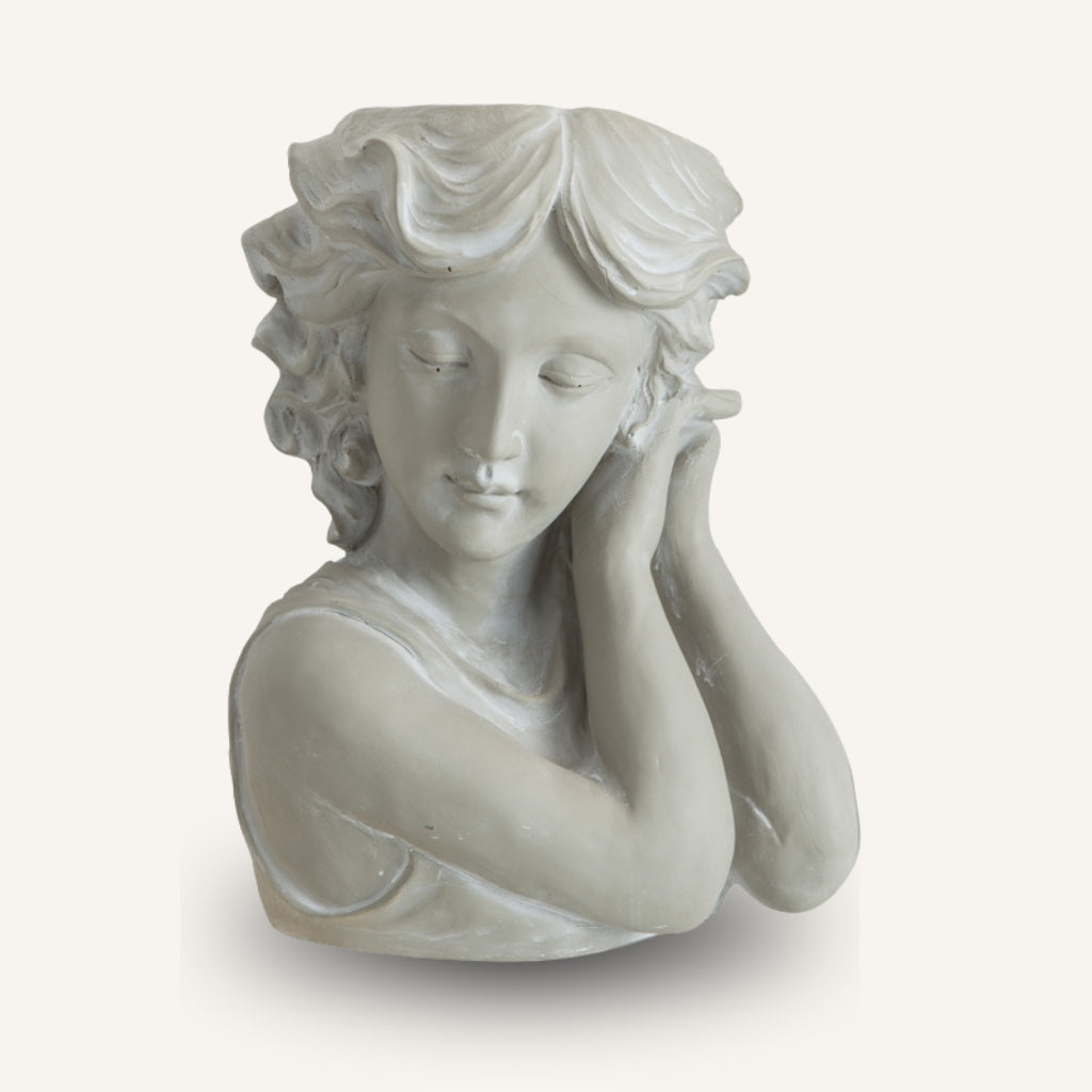 Statue Portrait Decor Flowerpot
