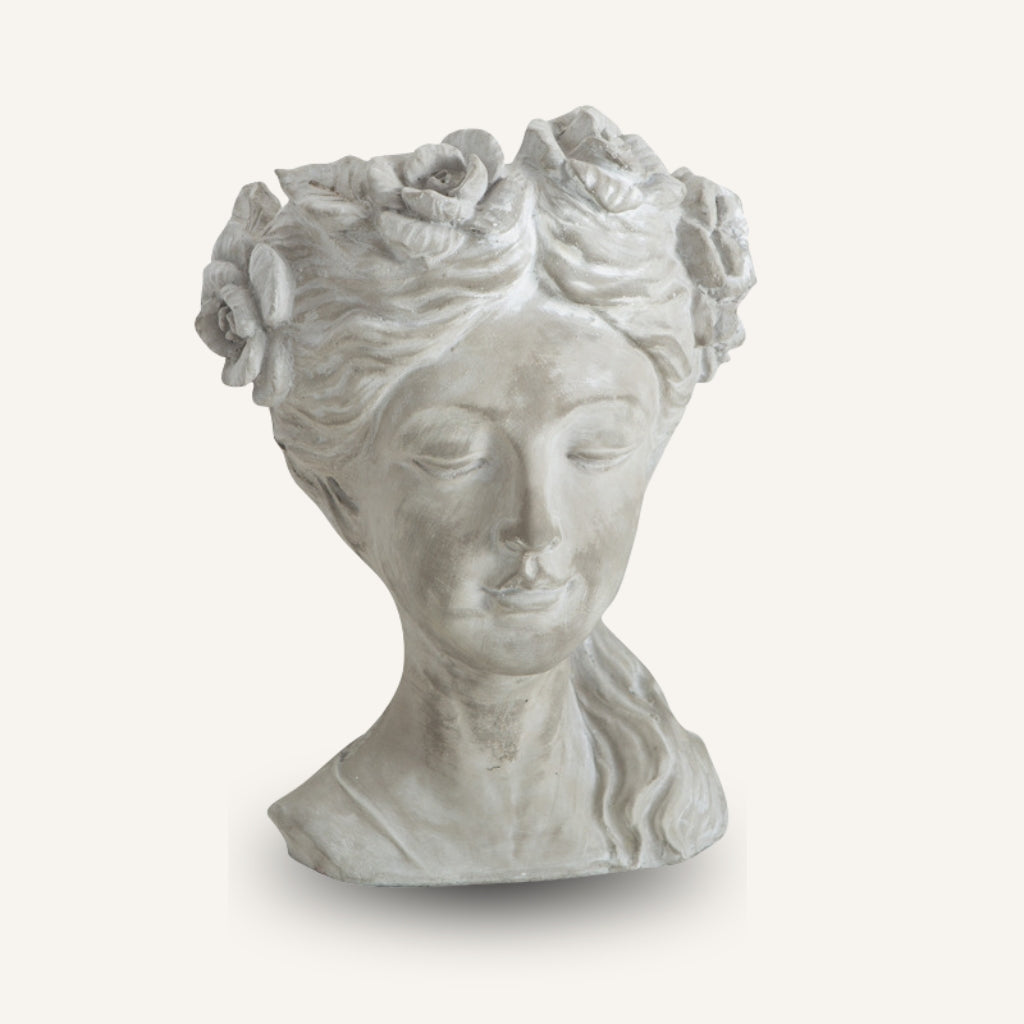 Statue Portrait Decor Flowerpot