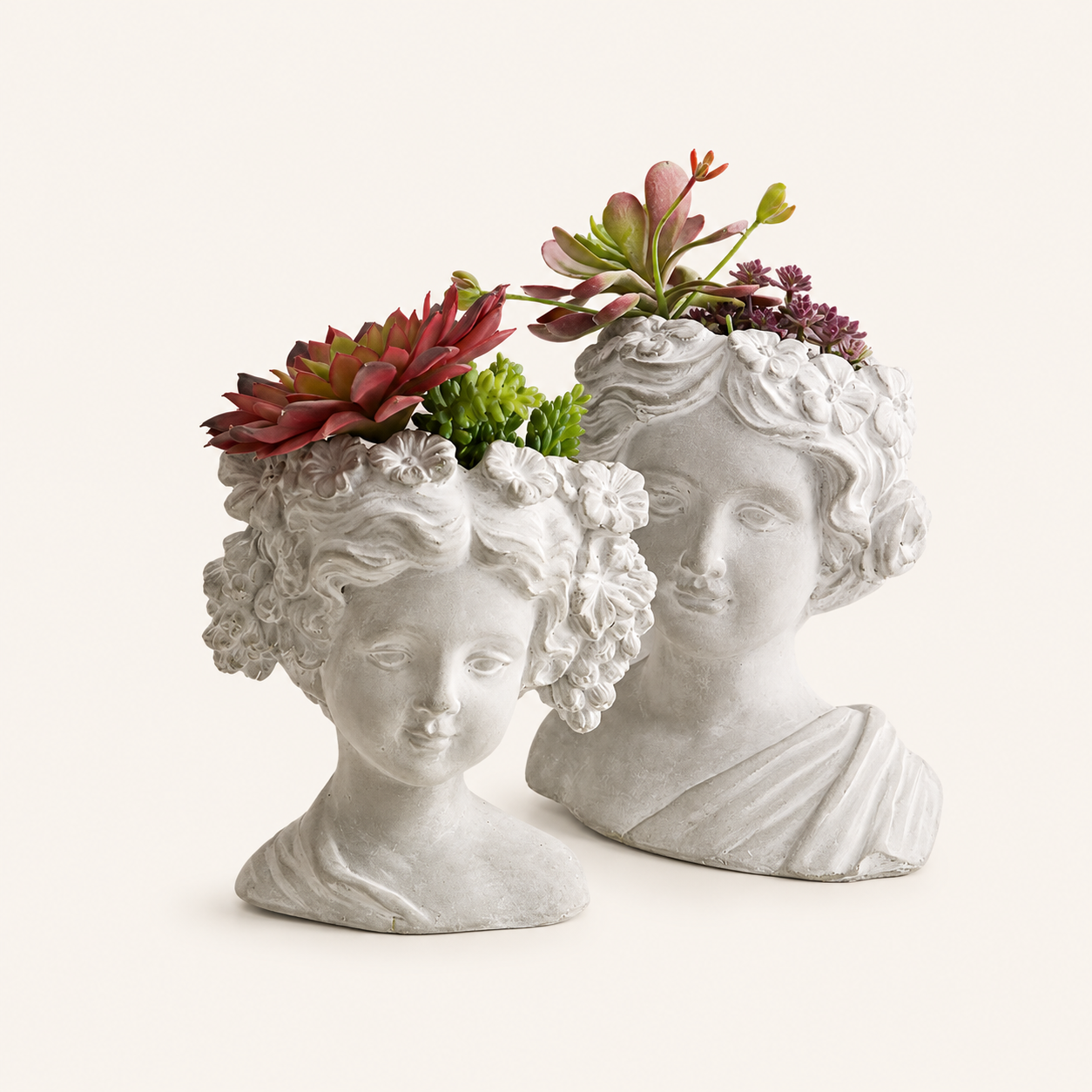 Statue Portrait Decor Flowerpot