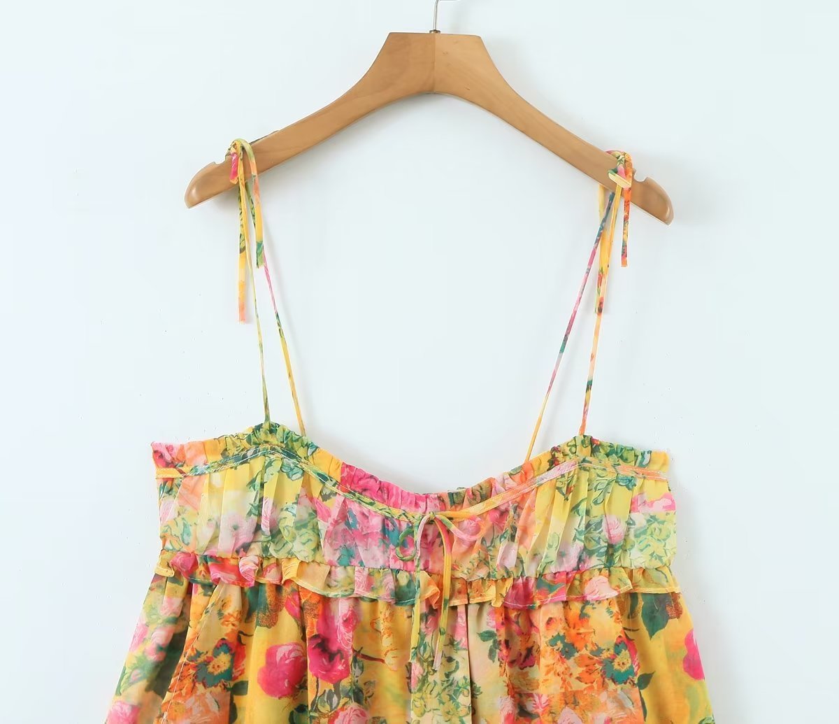 Flowers Print Suspender Summer Dress