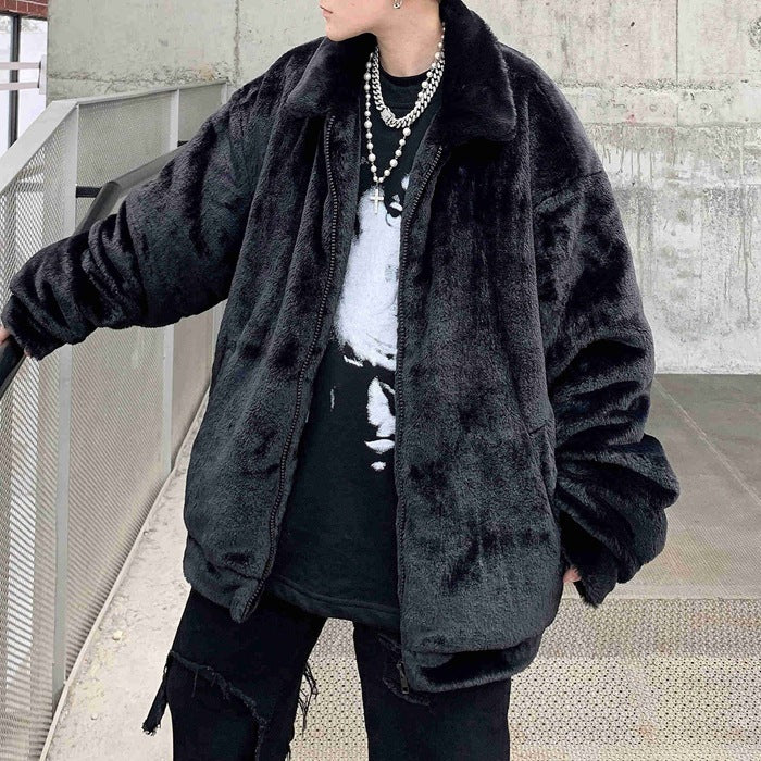 Faux Rabbit Fur Coat