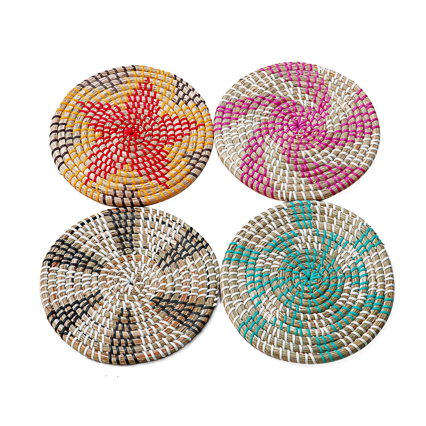 Environmentally Friendly Woven Straw Dining Coasters