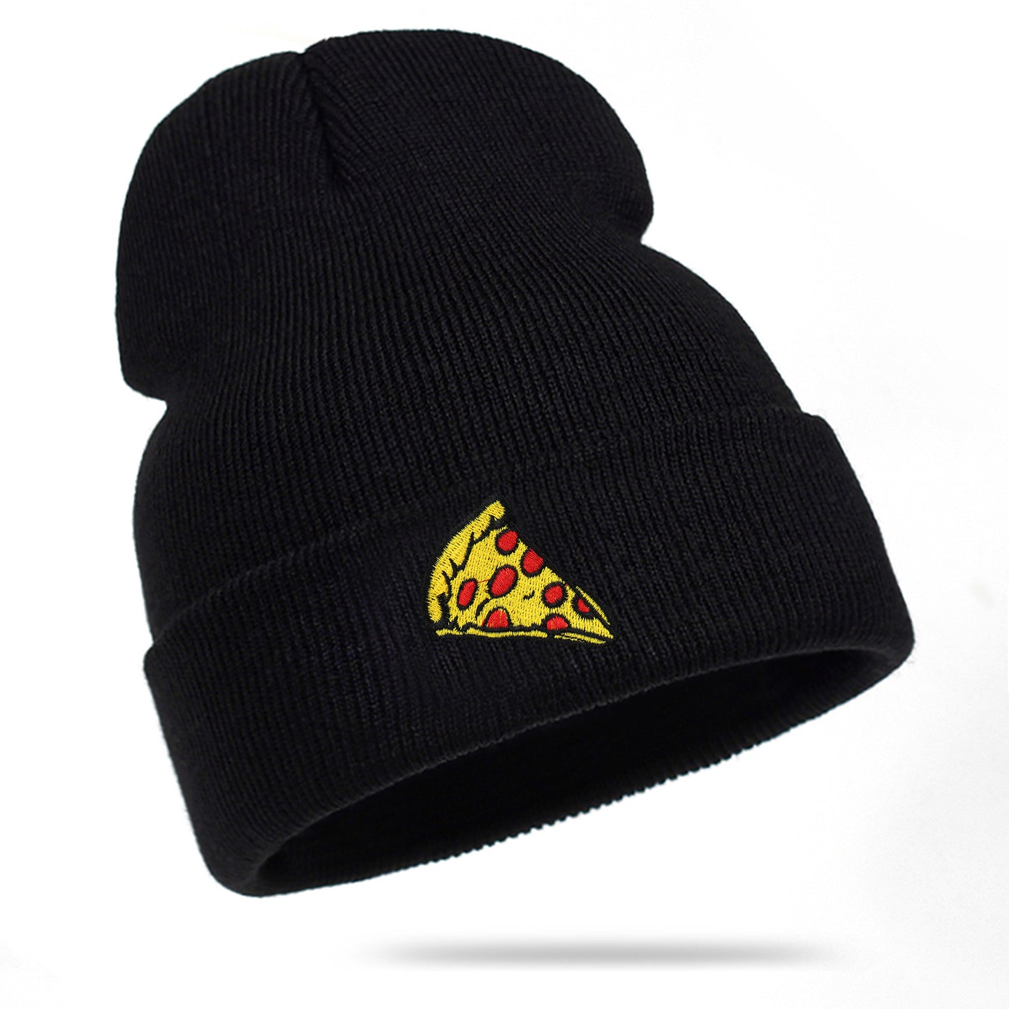 Pizza Embroidered Knitted Hat