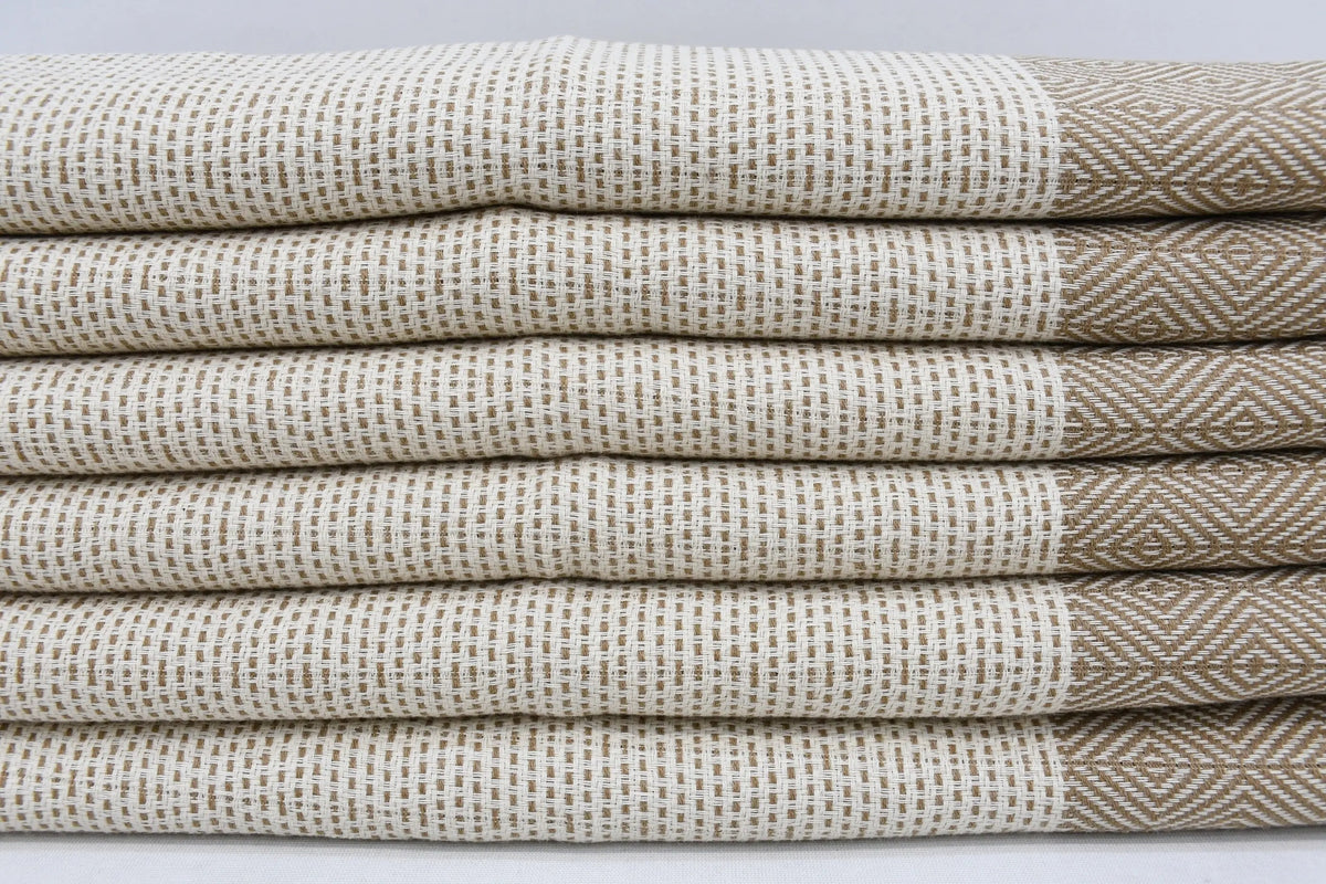 Light brown hand and kitchen towel