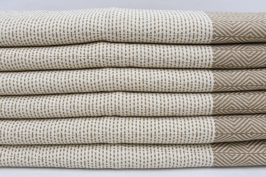 Light brown hand and kitchen towel