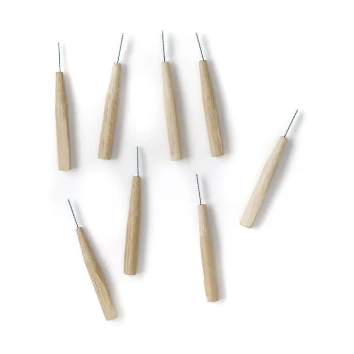 Bamboo interdental brushes, pack of 8
