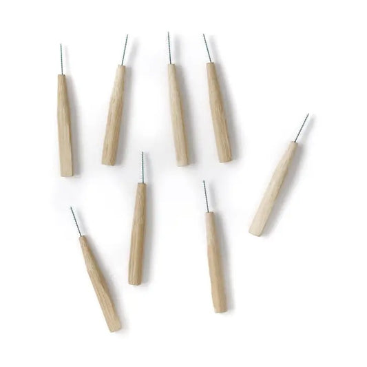 Bamboo interdental brushes, pack of 8