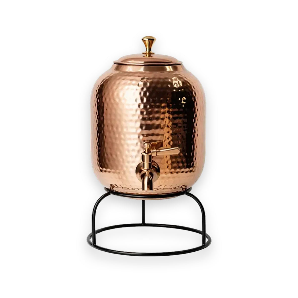 Hammered Copper Water Dispenser with Stand