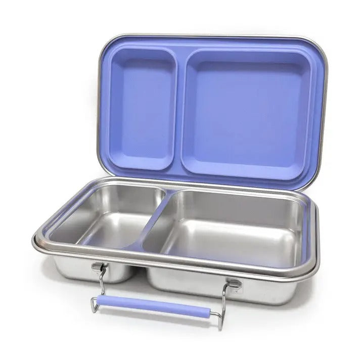 Kids stainless steel bento box with two snack containers