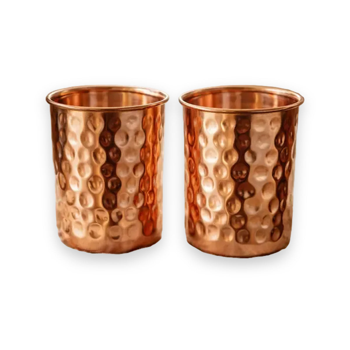 Hand-Hammered Copper Glasses – Set of 2, 300 ml