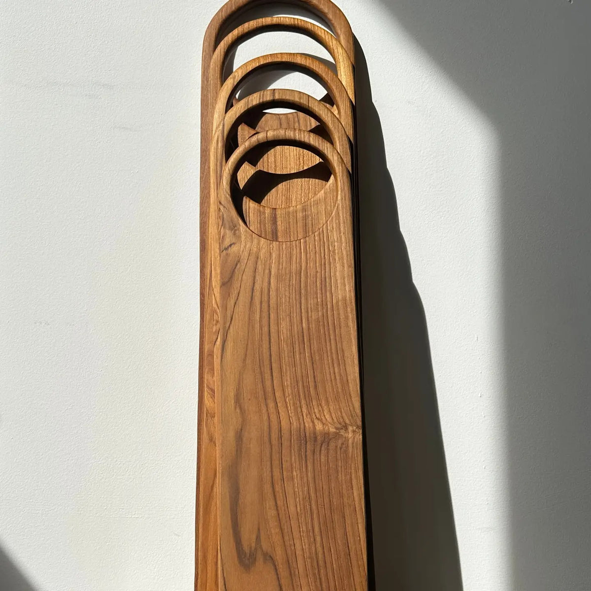 Teak serving board with handle – view 6