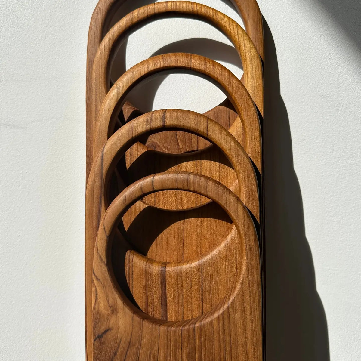 Teak serving board with handle – view 7