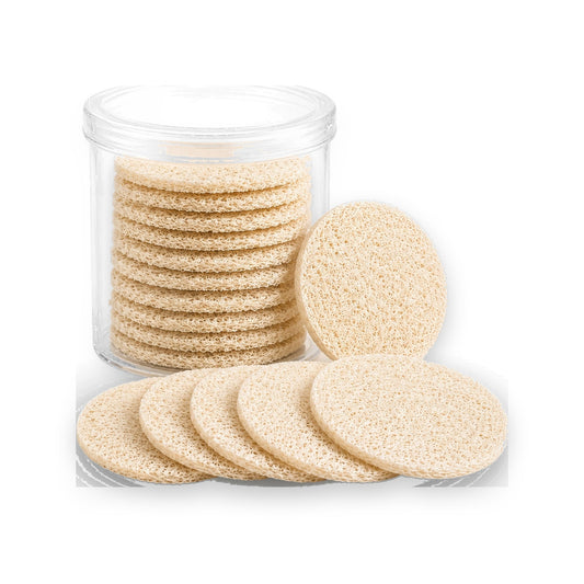 Natural Loofah Face Puffs – 10 or 50 Pack